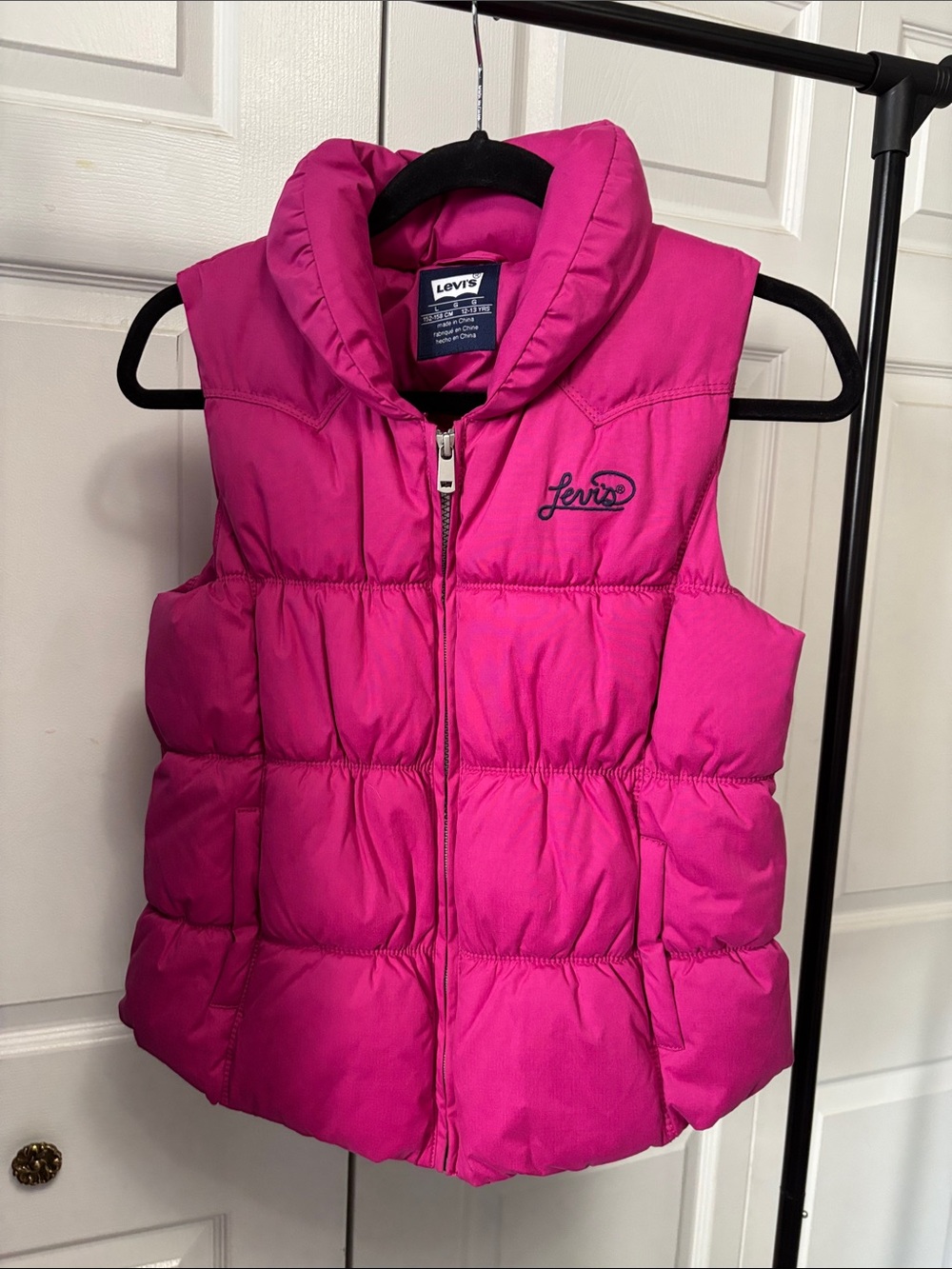 Levi's Girls Fuchsia Quilted Puffer Vest